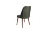 Hanah Home Alfa-462 V2 Juego de 2 Sillas de Terciopelo Caqui y Nogal